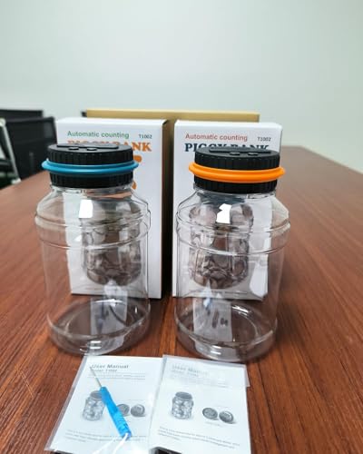 Qiekaka Coin Bank for Saving Money Digital Coin Jar, Piggy Bank for Adults, C...