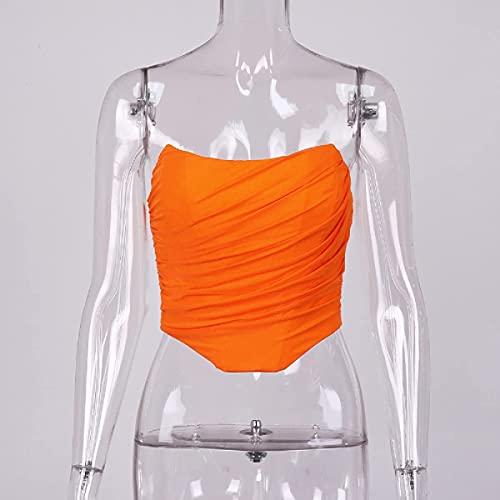 Image of Modegal Women's Strapless Boned Mesh Bustier Corset Bodyshaper Crop Top | Vintage Backless Bustier Zip Back Corset Bodyshaper Crop Top
