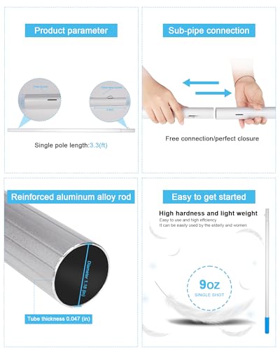 Image of Solar Panel Cleaning Kit, 40ft Water Fed Poles, Long Hose, Brush & Squeegee, 2 Dusting Brush for Solar Panel High Window Roof Cleaning