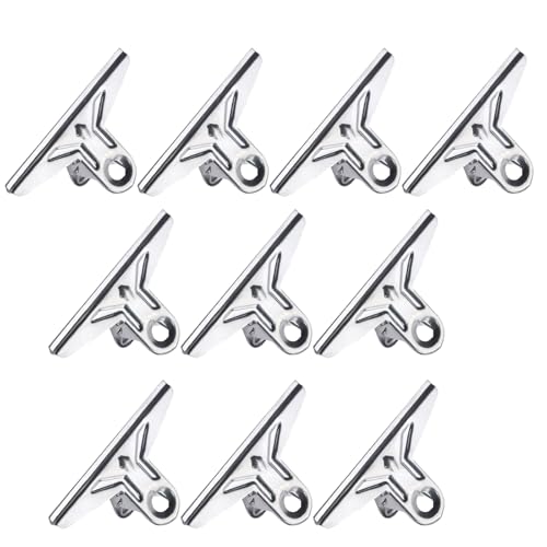 10 Pcs Large Clips Stainless Steel Clips Metal File Paper Binder Clip Receipt Clips Home Office School Supplies
