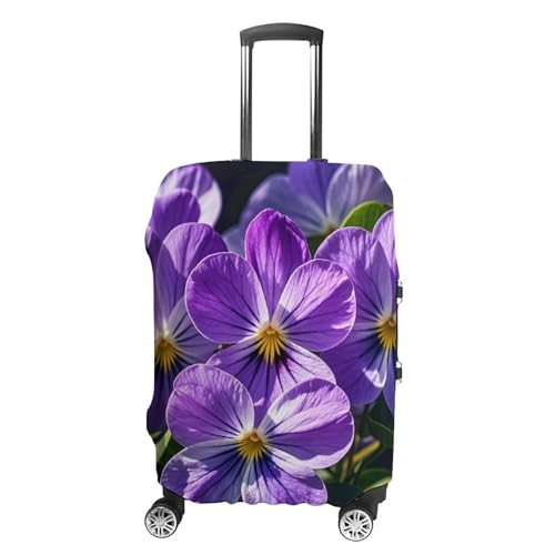 Anti-Scratch Luggage Cover Violets in Bloom Printed Luggage Case Protector Washable Suitcase Covers Elastic Suitcase Protector for Size XL (30-32 inches) Luggage