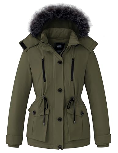 ZSHOW Women's Plus Size Winter Jacket Warm Padded Snow Parka