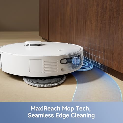 Image of Mova E40 Ultra Robot Vacuum Cleaner with Mop Function & Auto Empty, 19,000 Pa Suction, MaxiReach Mop T, Tangle-Free Side Brush, 80ml Water Tank, All-in-One Station for 75 Days Cleaning