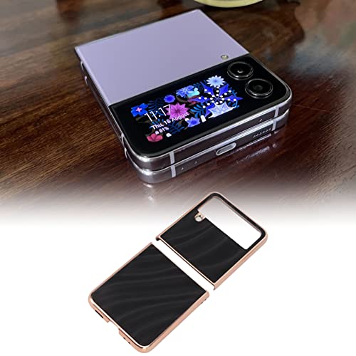 Rankomu Galaxy Z Flip4 telefonfodral - Svart läder, repfria.