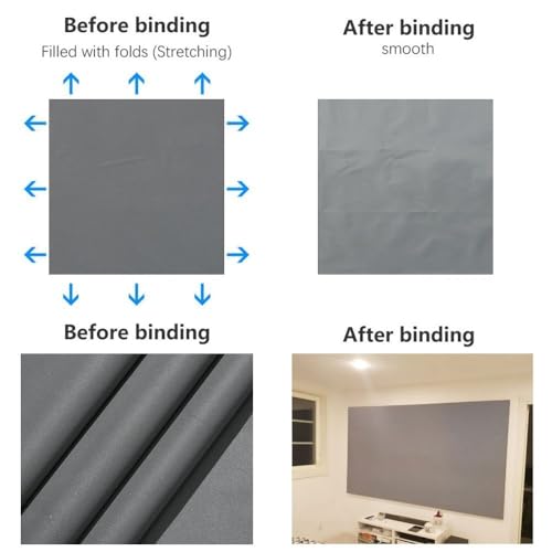 Pantalla para proyector, tela reflectante anti-luz miniatura 2