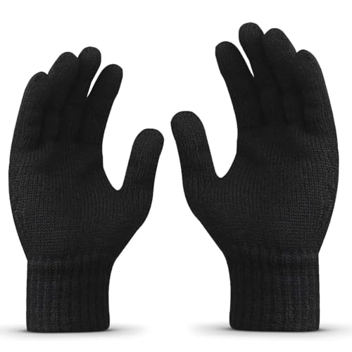 Image of TEKCOOL Winter Gloves for Men & Women with Touchscreen Finger Bike Winter Hand Gloves for Men Woolen Winter Gloves for Women Thermal Hand Gloves for Winter Warm Gloves Unisex