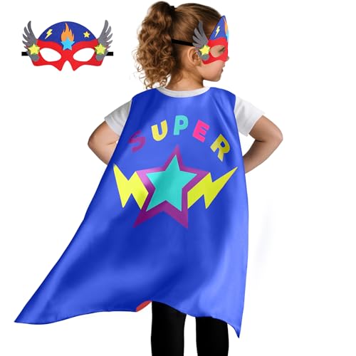 D.Q.Z Super 'Super Sis' Cape & Mask Costume Set With Tutu - Big Sister Role Play Gift For Girls - View #4