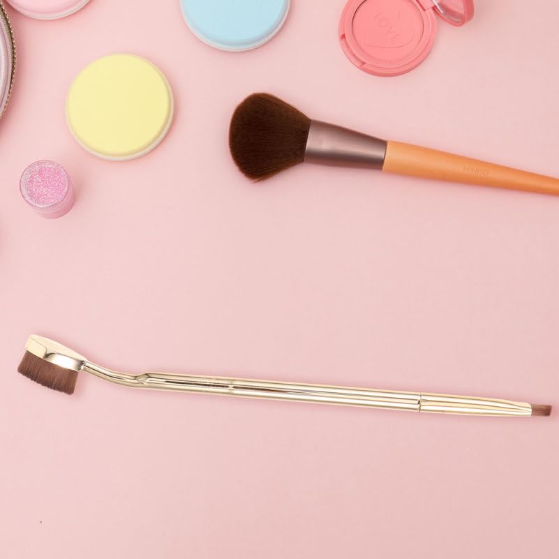 BESTYASH 4 Pcs Double-Ended Concealer Brush Set for under Eye and Face Makeup Angled and Dual-Sided Makeup Brushes with Ergonomic Golden Handles Portable Cosmetic Tools for Women