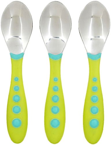 Gerber Graduates Kiddy Cutlery 3 Piece Spoon Set - Green