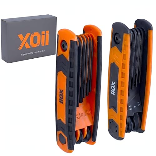Image of 17PCS Folding allen wrench sets, Pack of 2 | Metric & SAE Hex Set - Durable & Portable allen key set & allen wrenches set for Home, Bike, Automotive, and DIY Repairs