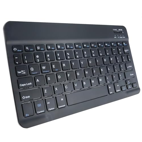 Image of BoxWave Keyboard Compatible with Infinix Note 50X 5G - SlimKeys Bluetooth Keyboard, Portable Thin with Chiclet-Style Keys - Jet Black