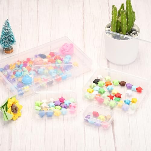 Boîtes de rangement en plastique transparent pour petits objets perles et artisanat - 7