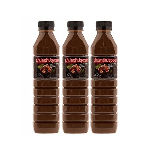Tummour Thai Fermented Fish Sauce Nam Pla Ra Pla Dak Asian Thai Lao Food Papaya Salad Plara น้ำ ปลาร้า แซป ไมค์ Ships from USA 500ml bottle Choose your Quantity (500ml, 3)