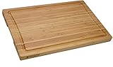  VilleroyBoch Schneidebrett Holz-Brett Küchenbrett Zubereitungsbrett Tranchierunterlage Bambus mit Saftrille Schneidunterlage Schneidbrett Gemüse 39.5 x 26 x 2cm