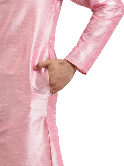 Image of SOJANYA (Since 1958, Men's Silk Blend Grey Kurta Pyjama & Silk Blend Jacket Combo