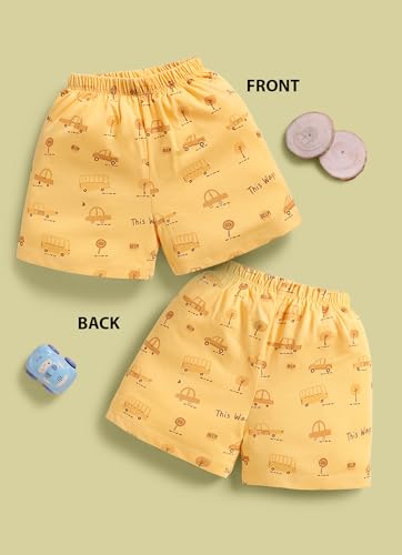 Image of LuvLap Baby Boys & Girls 100% Cotton Shorts Set Pack of 5