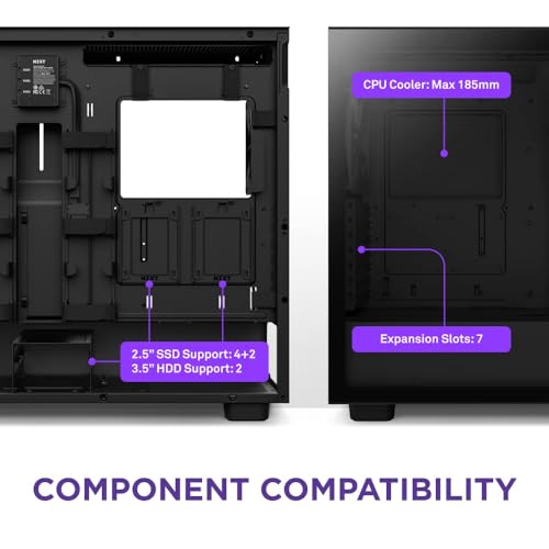 Image of NZXT H7 Elite Mid-Tower Computer Case /Gaming Cabinet - Black | Support Mini-ITX, Micro-ATX, ATX | Pre-Installed 4 X 140mm Fans - CM-H71EB-02