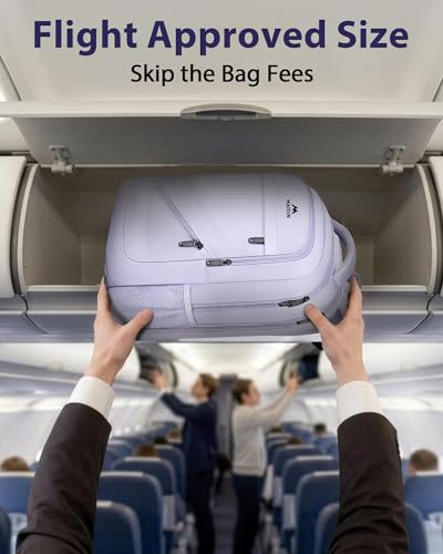 Image of MATEIN Large 17 Inch Laptop Backpack for Women, Lightweight Travel Backpack Fits College School Essentials, Anti Theft Work Commute Nursing Computer Bag TSA Approved for Weekender Trip, Light Purple