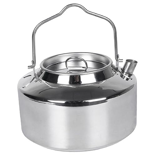 Mipcase Water Kettle for Camping 1.8l Stainless Steel Pot Strong Construction Portable and Easy to Use for Outdoor Cooking and Relaxation