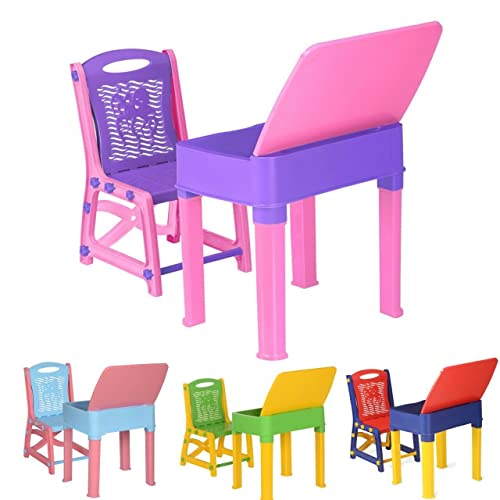 A406 Kids Study Desk & Chair Set - Junior's Toddler Study Table & Chair for Children Boys & Girls...