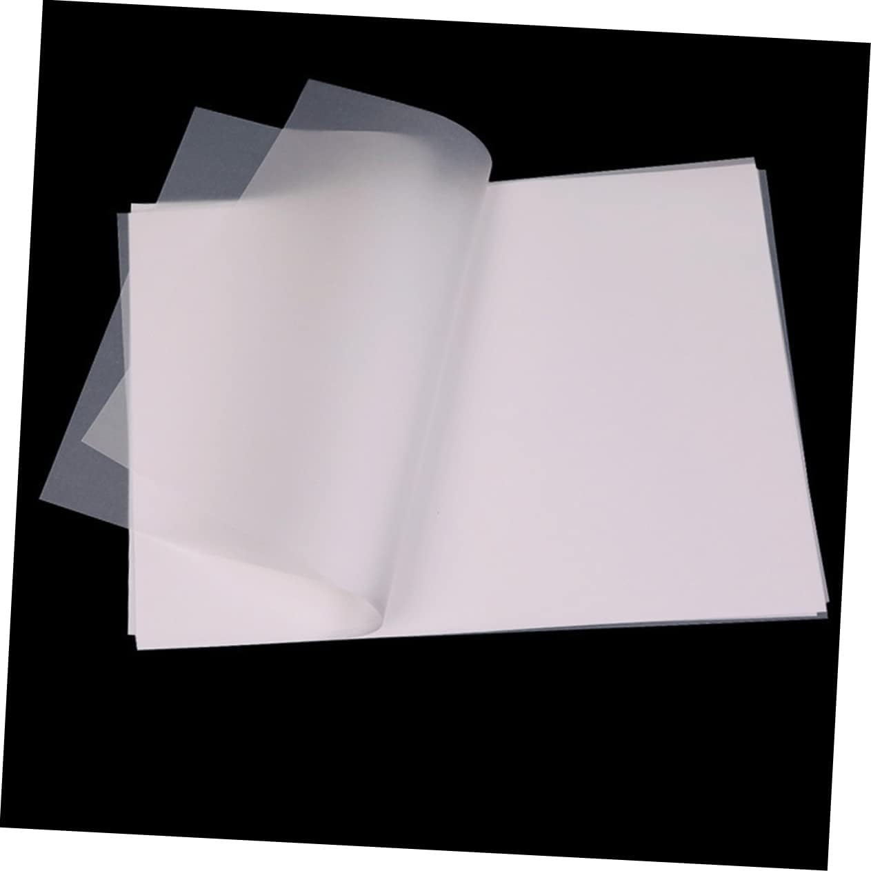 TEHAUX 50pcs Tracing Paper Semi-Transparent Copy Paper for Calligraphy Engineering Drawing and Art Projects Durable Odorless Fade-Resistant