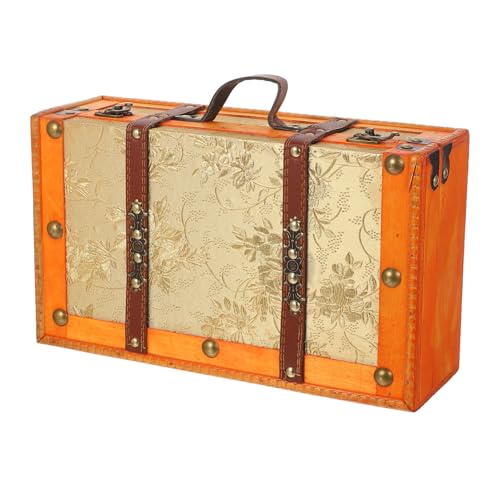 Ipetboom Cofre Del De Madera: Caja De Recuerdos Pirata Portátil Retro Con Cerradura, Para Joyas, Documentos, Maleta Decorativa Antigua, Accesorios De Fotografía.