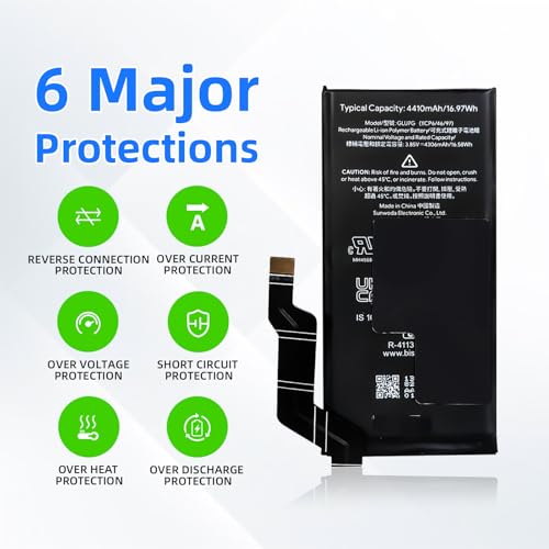 SHENMZ GLU7G Battery 4410mAh 0-Cycle Li-Polymer Replacement Battery for Google Pixel 6a Model GX7AS GB62Z G1AZG with Repair Tools by SHENMZ - Image 3