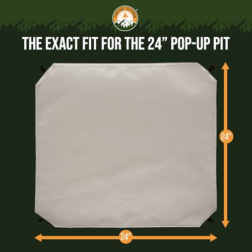Fireside Outdoor Replacement Heat Shield 24"x24" - Fire Shields, Pop Up Pit, Outdoor Camp Fire Pits, Pop Up Fire Pit Heat Shield for Fire Pit Replacement Parts, Camping Accessories
