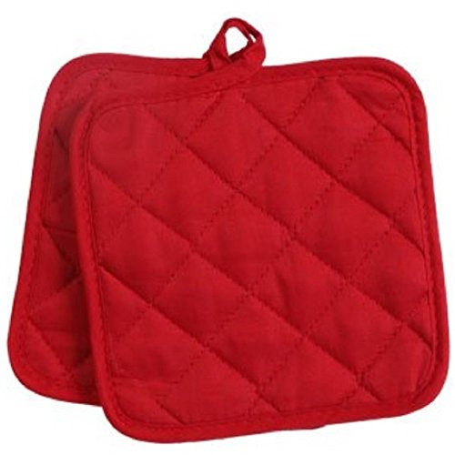 Pack Of Four (4) Red Home Store Cotton Pot Holders (2 Sets Of 2) (2, Red) Reluen #TOP1