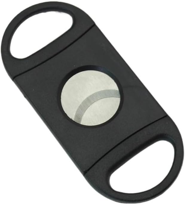 JDIME Cigar Cutter Double Blades Stainless Steel Guillotine Puncher Scissors Portable Slicer Smoking Accessories Tool(A)