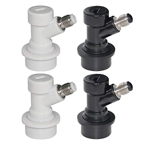 2 Pair Ball Lock MFL Cornelius Beer keg Tap Quick Disconnects (Liquid and Gas Pair), with MFL Male Flare Fitting
