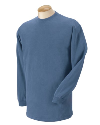 Image of Comfort Colors Ringspun Garment-Dyed Long-Sleeve T-Shirt (Ice Blue)