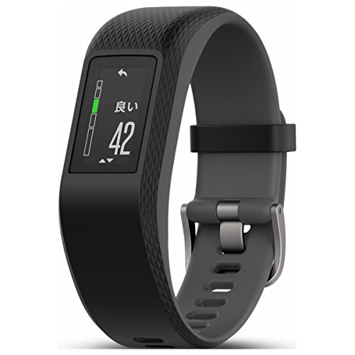 GARMIN(ガーミン) GPS アクティブトラッカー vivosport Slate バンドLサイズ (光学式心拍 VO2max 活動量計 歩数 カロリー計測 ストレスチェック 睡眠 通知機能) 【日本正規品】 010-01789-72 Slate L