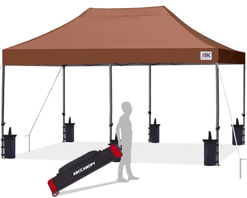 Image of ABCCANOPY Patio Pop Up Canopy Tent 10x20 Commercial-Series(Brown)