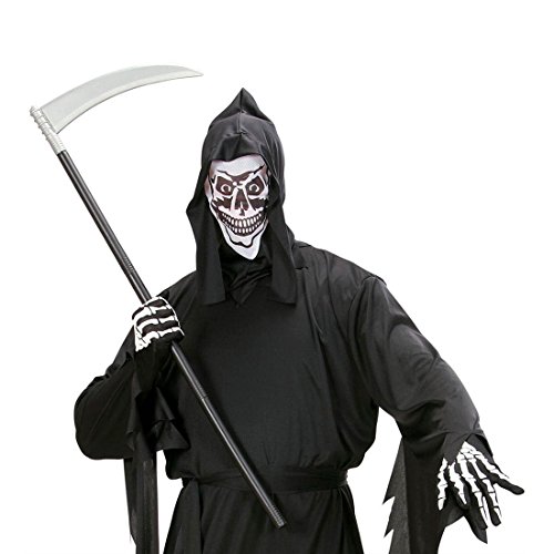 NET TOYS Zerlegbare Sichel Zombie Sense Sensenmann Sichelmesser Tod Waffe Halloween Messer Grusel Kostüm Zubehör Accessoire