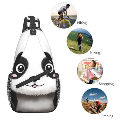 Bolso Cruzado para Hombre Bolsa Diagonal Negra Panda miniatura 6