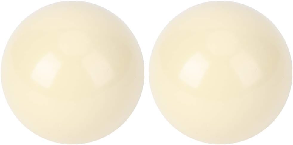 2.25" White Billiard Cue Ball Set of 2 Regulation Size Pool Balls Premium Resin for Practice Replacement