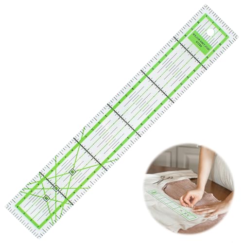 30 x 5 cm Regle Patchwork,Règle De Mesure En Acrylique Regle de Couture Multifonction,Matériel de Couture Règle Avec Graduations en cm et Indications D'angles Pour La...