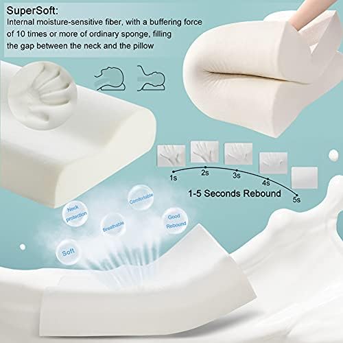 Findigit King Size Memory Foam Pillow Cervical Pillow For Neck Pain, Anti Snoring Medium Firm Orthopedic Pillow Front Back Side Sleepers With Washable Cover 70*40*11CM