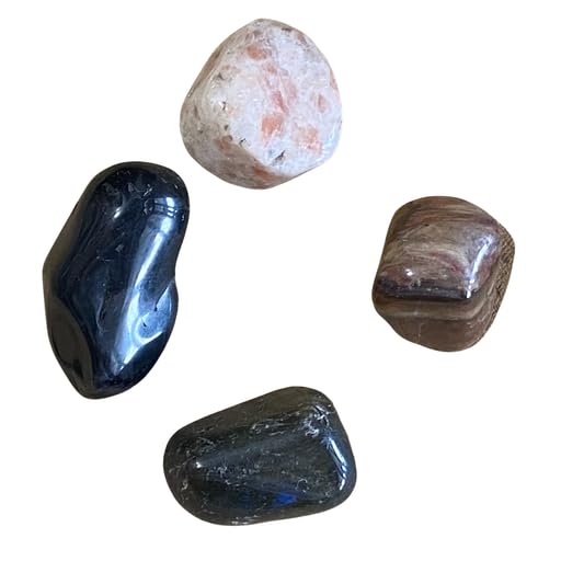 Leo Healing Atlas Zodiac Stone Kit! Harness The transformative Power of The Stones, Black Onyx, Labradorite and Petrified Wood. Raises Energy, unlocks Potential.