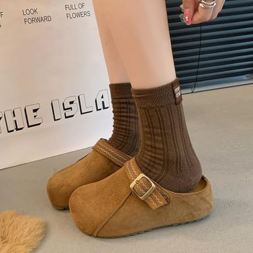 Sabots pour femmes classiques à plateforme en cuir d'imitation - 3