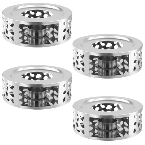 Stainless Steel Ornate Teapot Warmer Set
