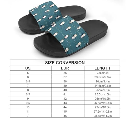 Penguins Is Skipping Rope House Sandals Non-Slip Bathroom Slippers Beach Summer Shoes for Men Women2