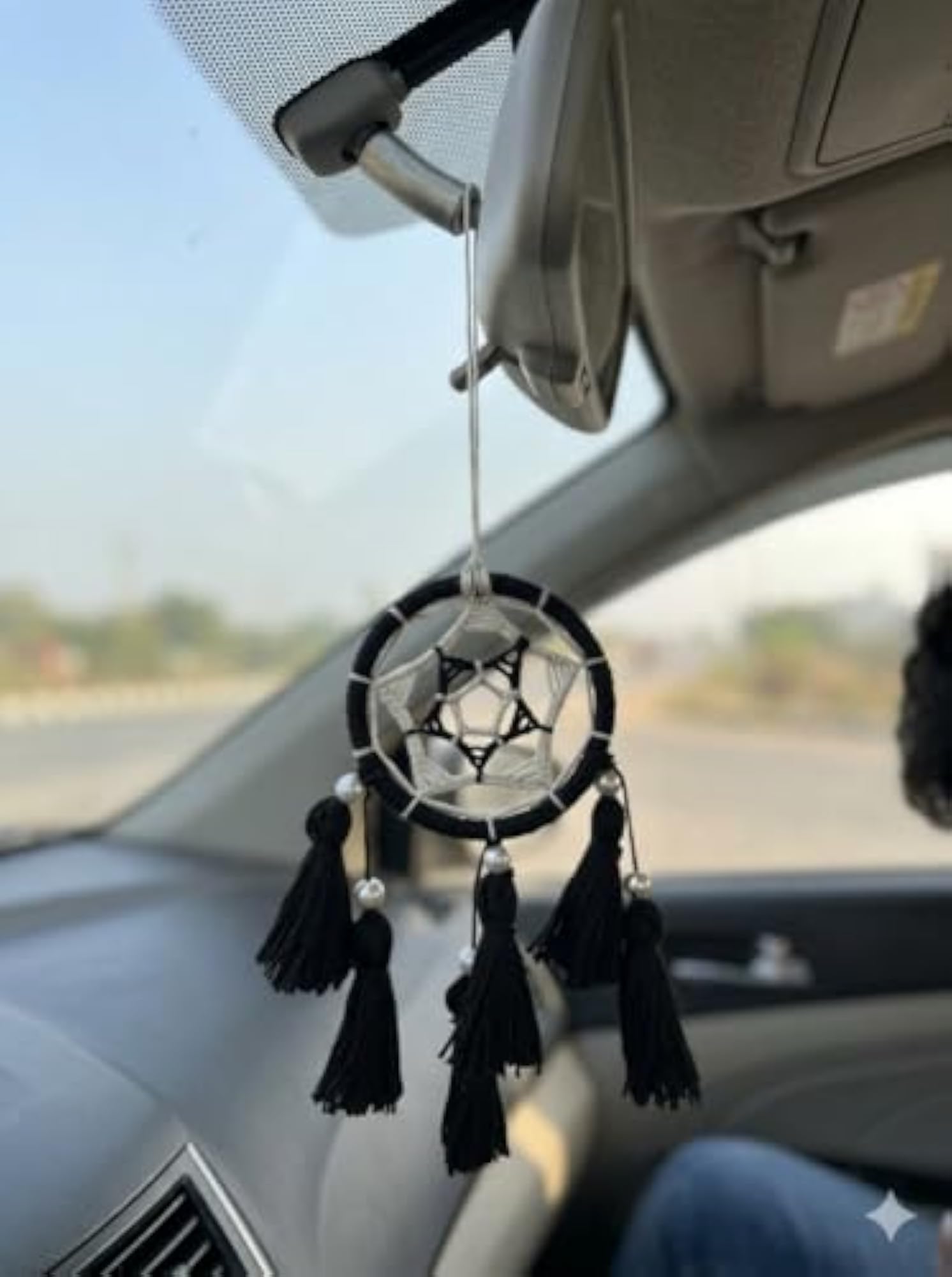 Mini White Colour Car Hanging Dream Catcher Decor