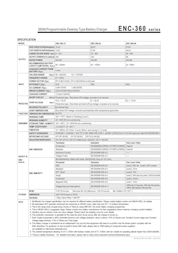 Alimentation à découpage ENC-360 360W à haute efficacité énergétique - 3