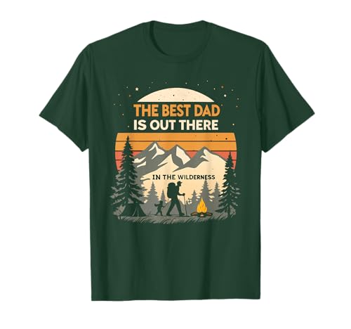 Retro Camping Dad - Father’s Day for Outdoorsy Dads T-Shirt