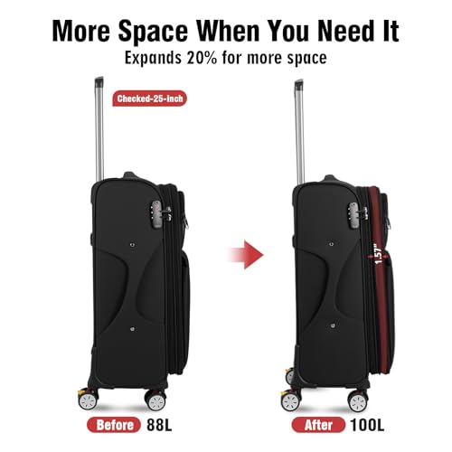 VJI Softside Expandable Spinner Luggage
