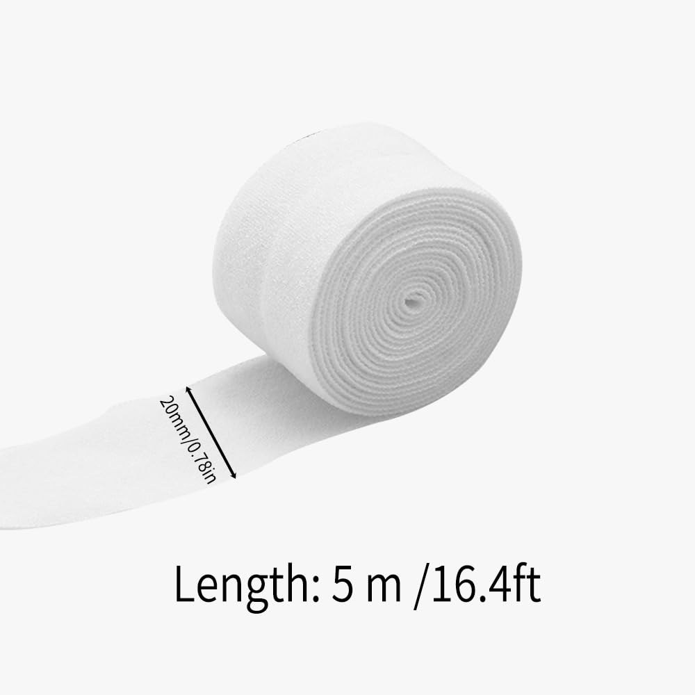 Leliafleury 2cm*5m Flat Elastic Band Sewing Elastic Band Stretchy Elastic Band for Sewing Knitting DIY Crafts White - Image 4