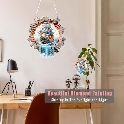 50% Off Masendp DIY Ocean Sailboat Diamond Painting Kit - Image 3