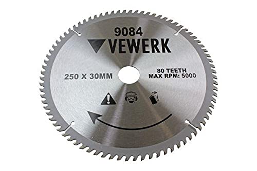 Lame scie circulaire bois 250 30 80 dents VEWERK pour Festool Makita